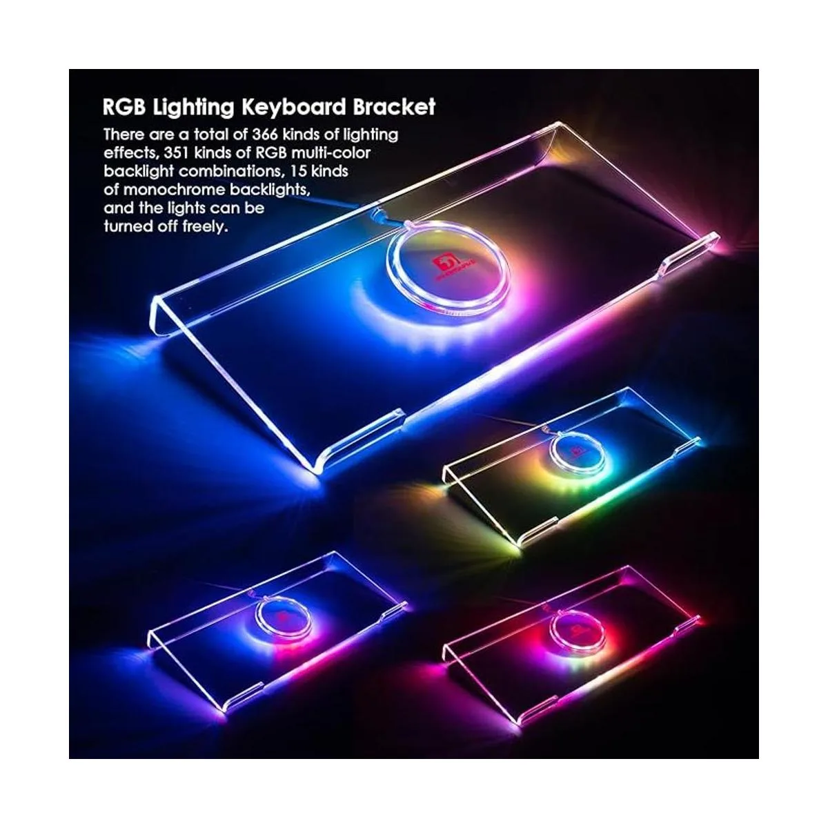 Soporte para teclado de computadora inclinado acrílico RGB_6