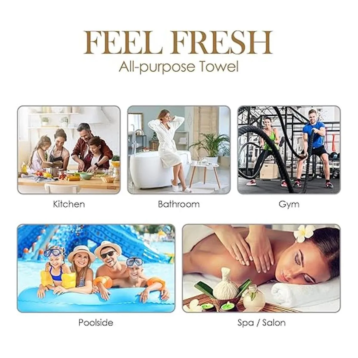 Paquete de 12 paños de algodón de lujo blancos Toallas_7