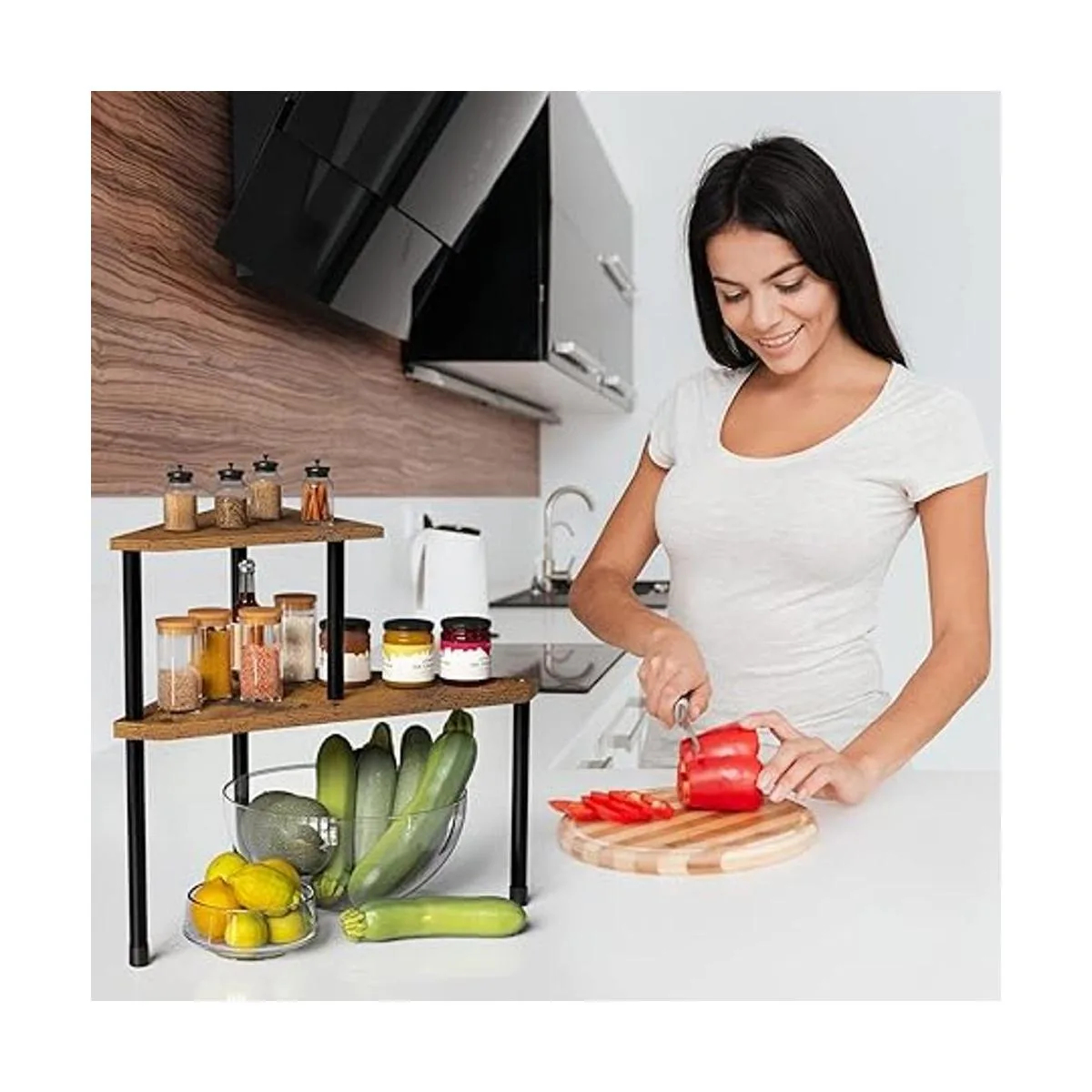 Organizador de encimera de cocina estante esquinero_3