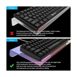 Soporte para teclado de computadora inclinado acrílico RGB_2