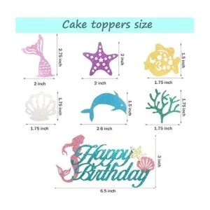 Hombae Decoración de cumpleaños de sirena kit de_5