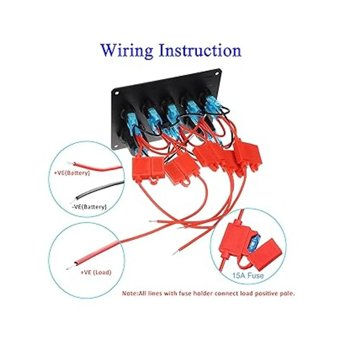 Panel de interruptor basculante marino de 5 pandillas_6