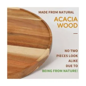 ACIAZAAZ Lazy Susan Organizadores de madera de acacia de_2