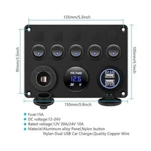 Panel de interruptor basculante marino de 5 pandillas_5