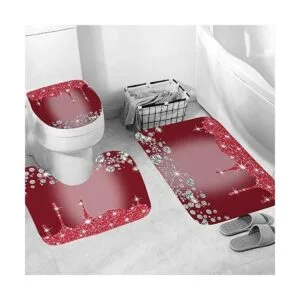 Juego de 4 cortinas de ducha con diamantes brillantes_7
