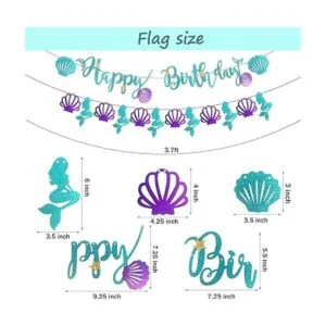Hombae Decoración de cumpleaños de sirena kit de_3