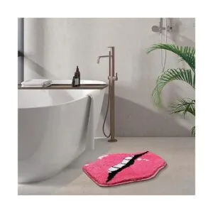 Panstar Alfombra de baño de labios rosados bonita_7