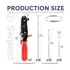 Swpeet 37 piezas de abrazadera de oreja de 4 pulgadas 8_2