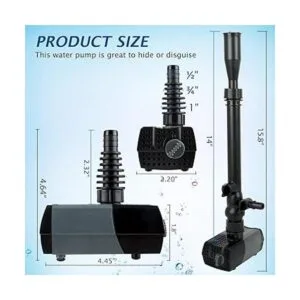 WaterRebirth HSUP700F Bomba de agua sumergible con_4