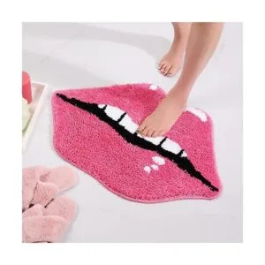 Panstar Alfombra de baño de labios rosados bonita_2