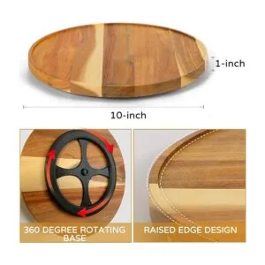 ACIAZAAZ Lazy Susan Organizadores de madera de acacia de_3