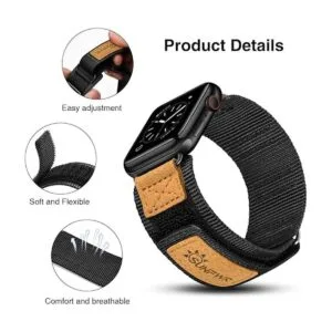 SUNFWR Compatible con Apple Watch Band de 1.654 in 1.732_4
