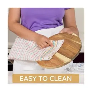 ACIAZAAZ Lazy Susan Organizadores de madera de acacia de_4