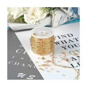 UMAOKANG Cadena de oro de 16.4 pies con clip ovalado de_7