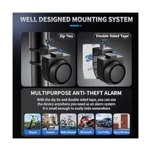 PADONOW Alarma remota inalámbrica para bicicleta 115 dB_5