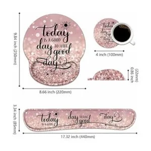 Juego de reposamuñecas para teclado alfombrilla de ratón_2