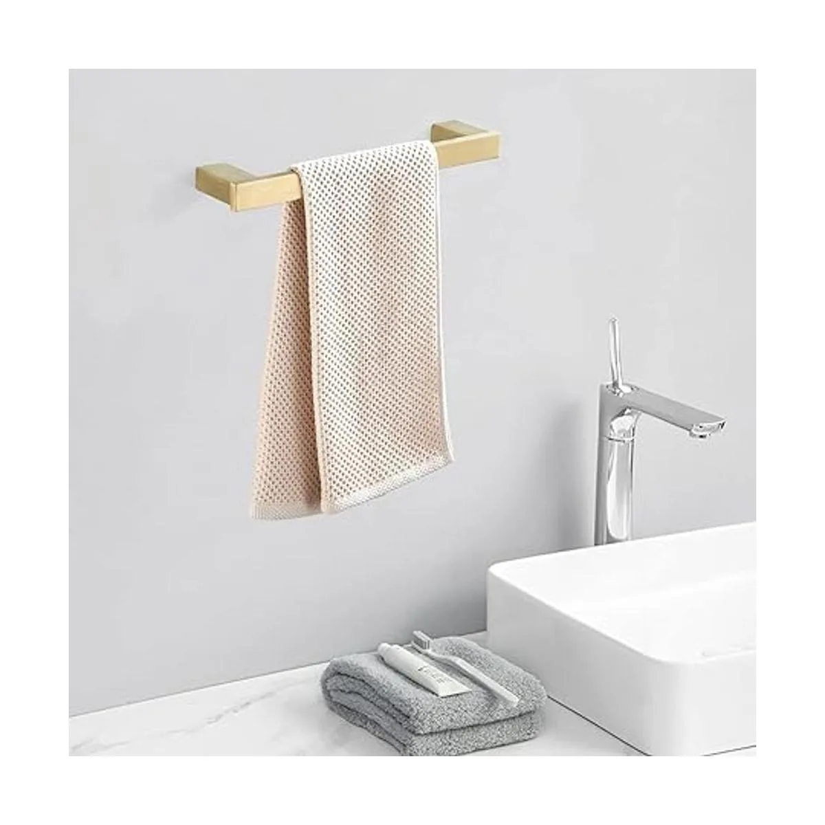 BATHSIR Gold Towel Bar Brushed Gold Towel Rack 12 Inch_3