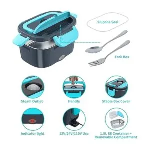 Fiambrera eléctrica de 60 W calentador de alimentos de 12_4