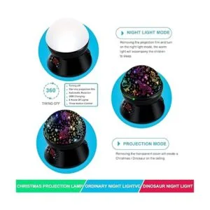 Luces de proyector de Navidad luz nocturna de dinosaurio_4