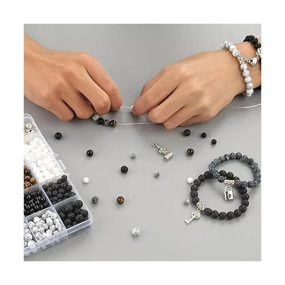 Cuentas de piedra para la fabricación de joyas kit de_5