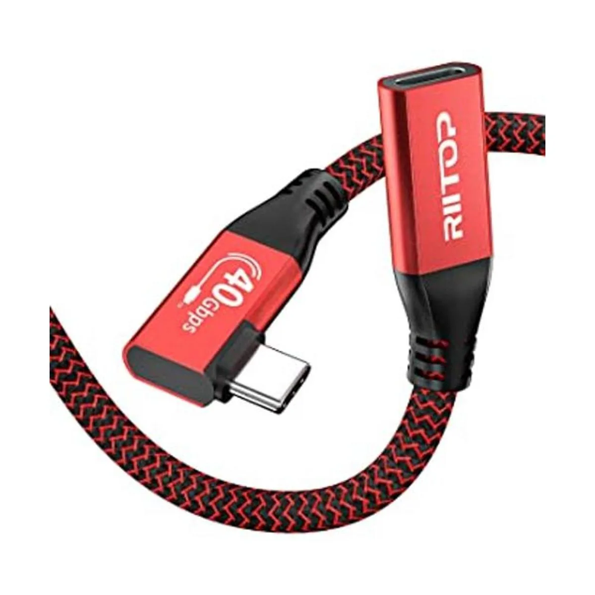 Cable de extensión USB 4 de 40 Gbps 2.6 pies en ángulo_1