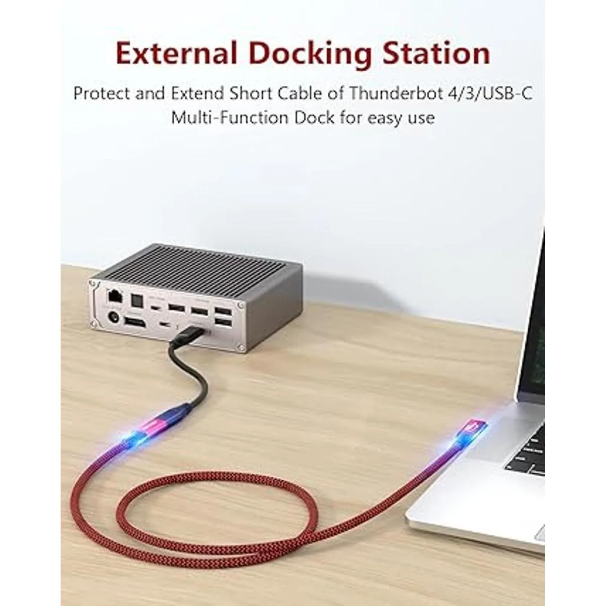 Cable de extensión USB 4 de 40 Gbps 2.6 pies en ángulo_4