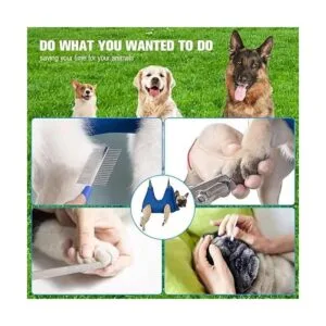 Kkiimatt 10 in 1 Pet Grooming Hammock Harness with Nail_5