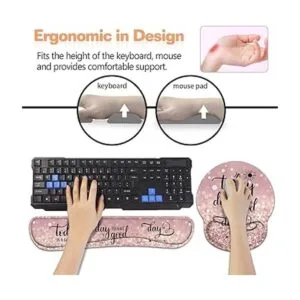 Juego de reposamuñecas para teclado alfombrilla de ratón_3