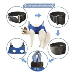 Kkiimatt 10 in 1 Pet Grooming Hammock Harness with Nail_4