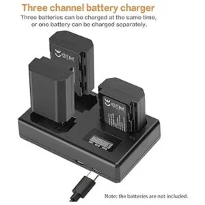 Cargador triple para batería Sony NPFZ100 de 84 V850 mA_5