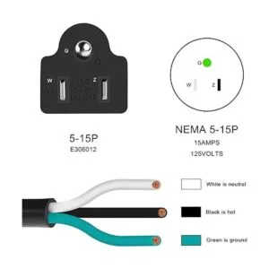 Cable de alimentación de repuesto de 3 clavijas de 6 pies_3