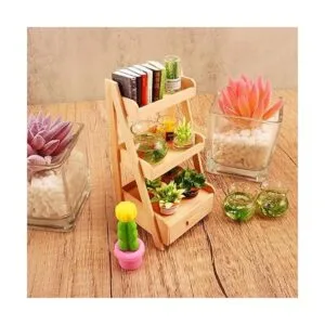 Juego de estantería de madera en miniatura de 11 piezas y_7