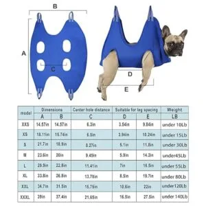 Kkiimatt 10 in 1 Pet Grooming Hammock Harness with Nail_2