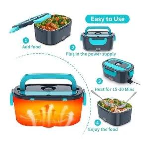 Fiambrera eléctrica de 60 W calentador de alimentos de 12_5