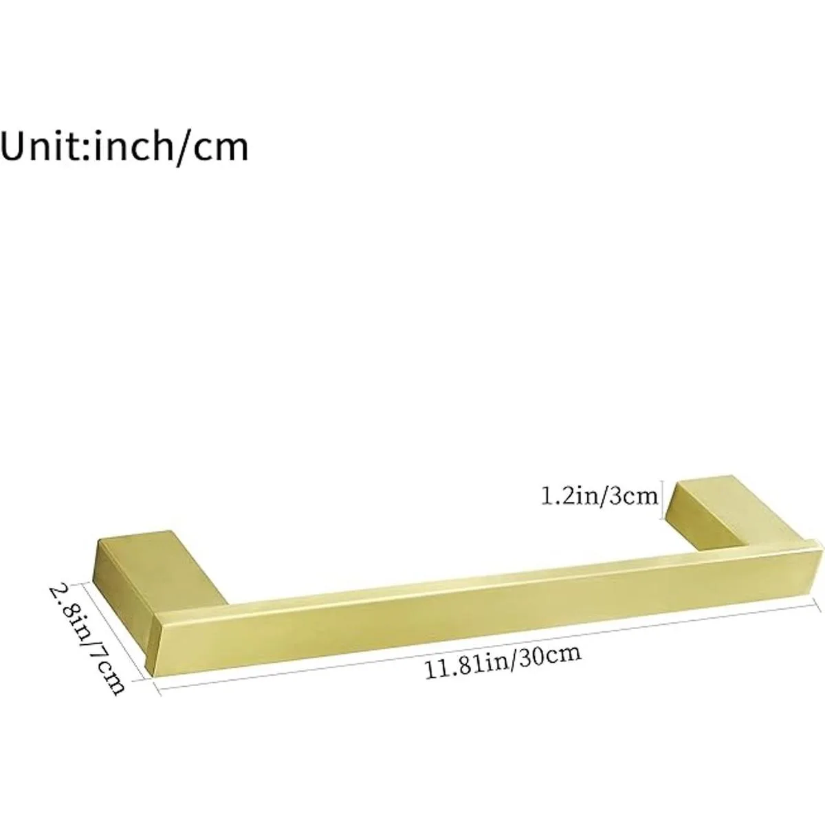 BATHSIR Gold Towel Bar Brushed Gold Towel Rack 12 Inch_7