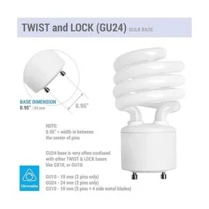 Foco mini espiral GU24 de 13 vatios Paquete de 4 unidades_3