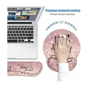 Juego de reposamuñecas para teclado alfombrilla de ratón_4