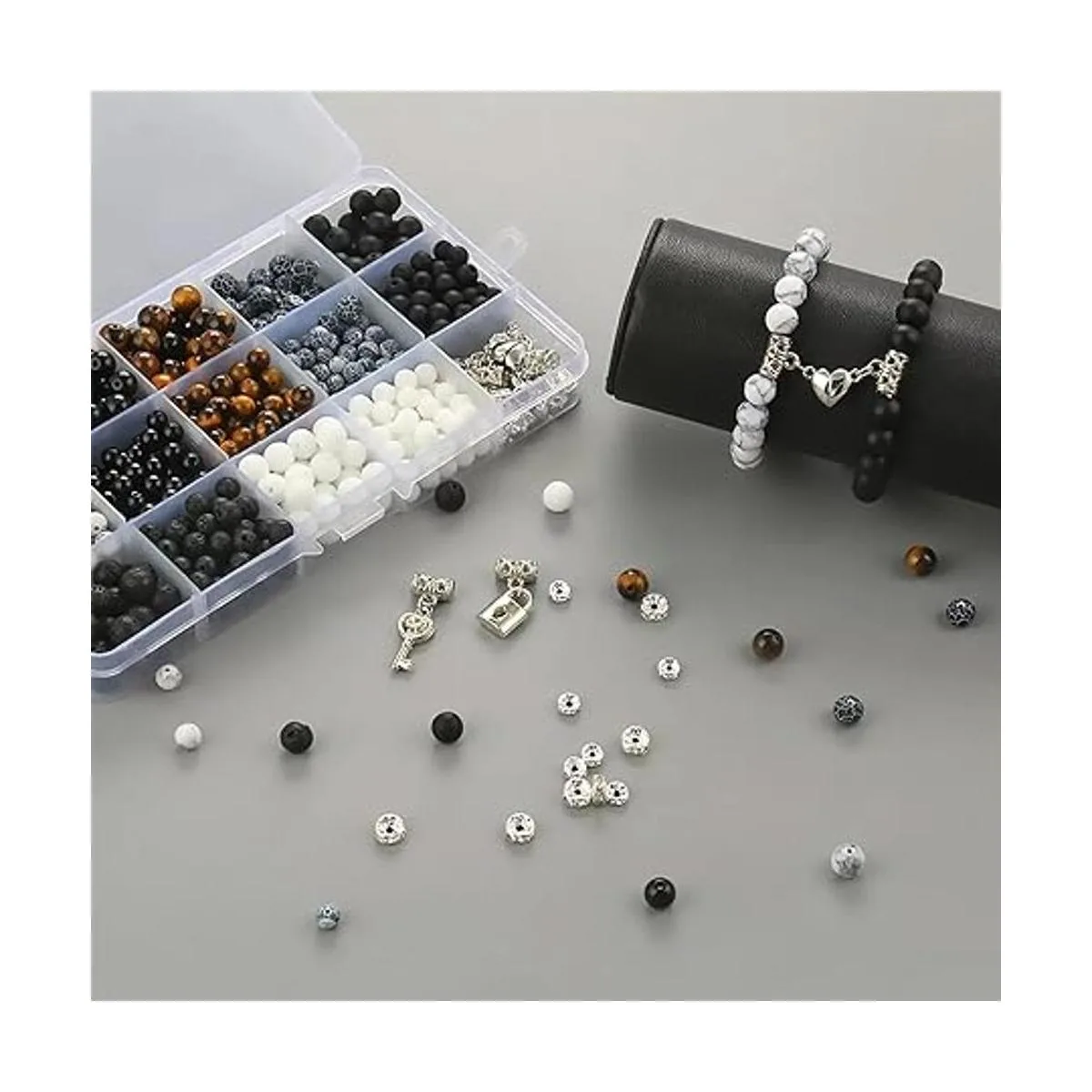 Cuentas de piedra para la fabricación de joyas kit de_4