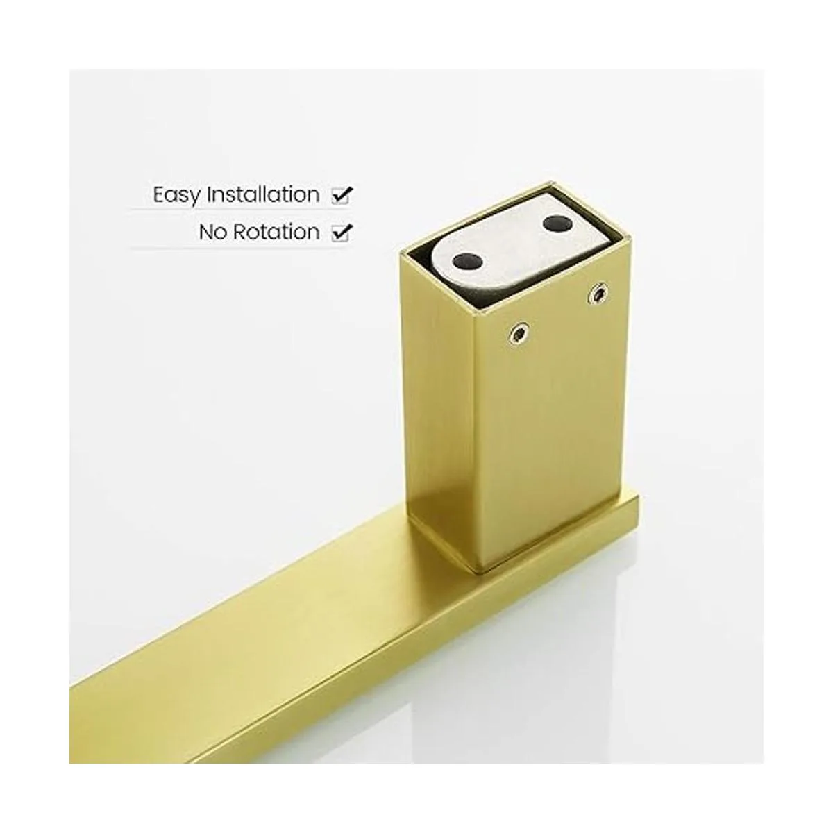 BATHSIR Gold Towel Bar Brushed Gold Towel Rack 12 Inch_6