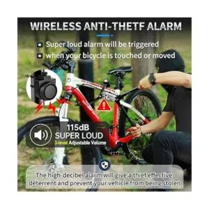 PADONOW Alarma remota inalámbrica para bicicleta 115 dB_2