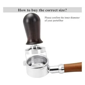 DIBTSA Tamper de café de 2.087 in con mango de madera y_5