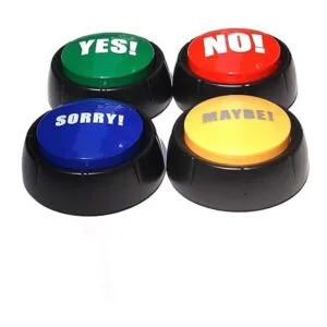 Joffreg Juego de 4 botones con texto en inglés_2