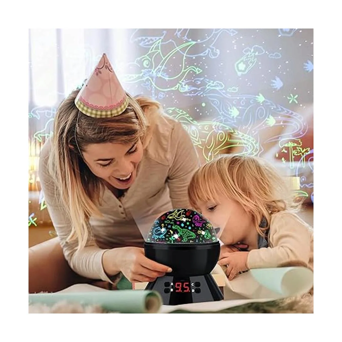 Luces de proyector de Navidad luz nocturna de dinosaurio_2