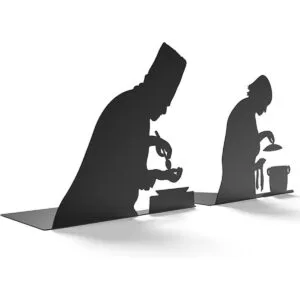 Sujetalibros decorativos de metal únicos extremos ocultos_7