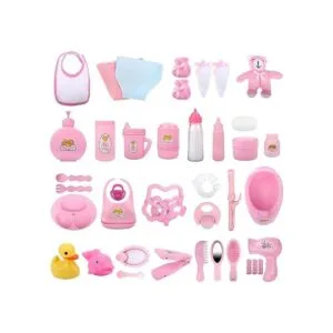 deAO Bolsa de accesorios para muñecas de bebé de 28 piezas_2