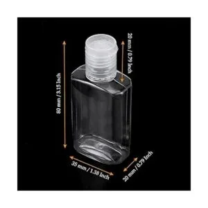 MUKCHAP 100 botellas de viaje transparentes de 1 oz_2