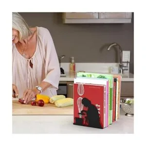 Sujetalibros decorativos de metal únicos extremos ocultos_3