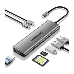 Lemorele 8in1 USB C Hub Multiport Adapter USBC Hub with_1