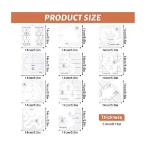 Juego de 14 plantillas de acolchado de movimiento libre_2