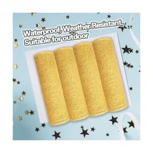 4 rollos de malla de arpillera de polietileno amarillo de_4